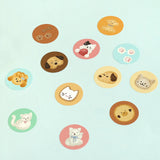 BGM Roll Seal Round Stickers : Fluffy Animals