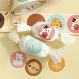 BGM Roll Seal Round Stickers : Fluffy Animals