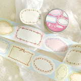BGM Roll Seal Writeable Stickers : Flower Frame