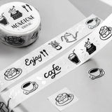 BGM Masking Tape Monotone Cafe