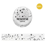 BGM Masking Tape Foil Stamping Monotone Starry Sky