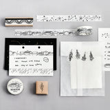 BGM Masking Tape Foil Stamping Monotone Starry Sky