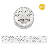 BGM Masking Tape Foil Stamping Monotone Rain