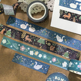BGM Masking Tape Nordic Forest Swan Lake