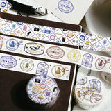 BGM Masking Tape World Cafe Travel : Mini Stamps