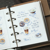 BGM Masking Tape Travel, Cafe & Diary Mocha