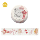 BGM Masking Tape Travel, Cafe & Diary Rose