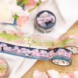 BGM Cherry Blossom Limited Edition Masking Tape: Lined Train Street
