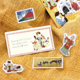 BGM Flakes Seal Nyapanese Art Neko Yellow Dan