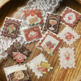 BGM Flakes Seal Cafe A La Mode Post Office Red