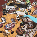 BGM Seat Seal Diorama 2.5D Seal Coffee Shop