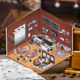 BGM Seat Seal Diorama 2.5D Seal Coffee Shop