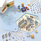 BGM Seat Seal Diorama 2.5D Seal Convenience Store
