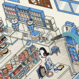 BGM Seat Seal Diorama 2.5D Seal Convenience Store