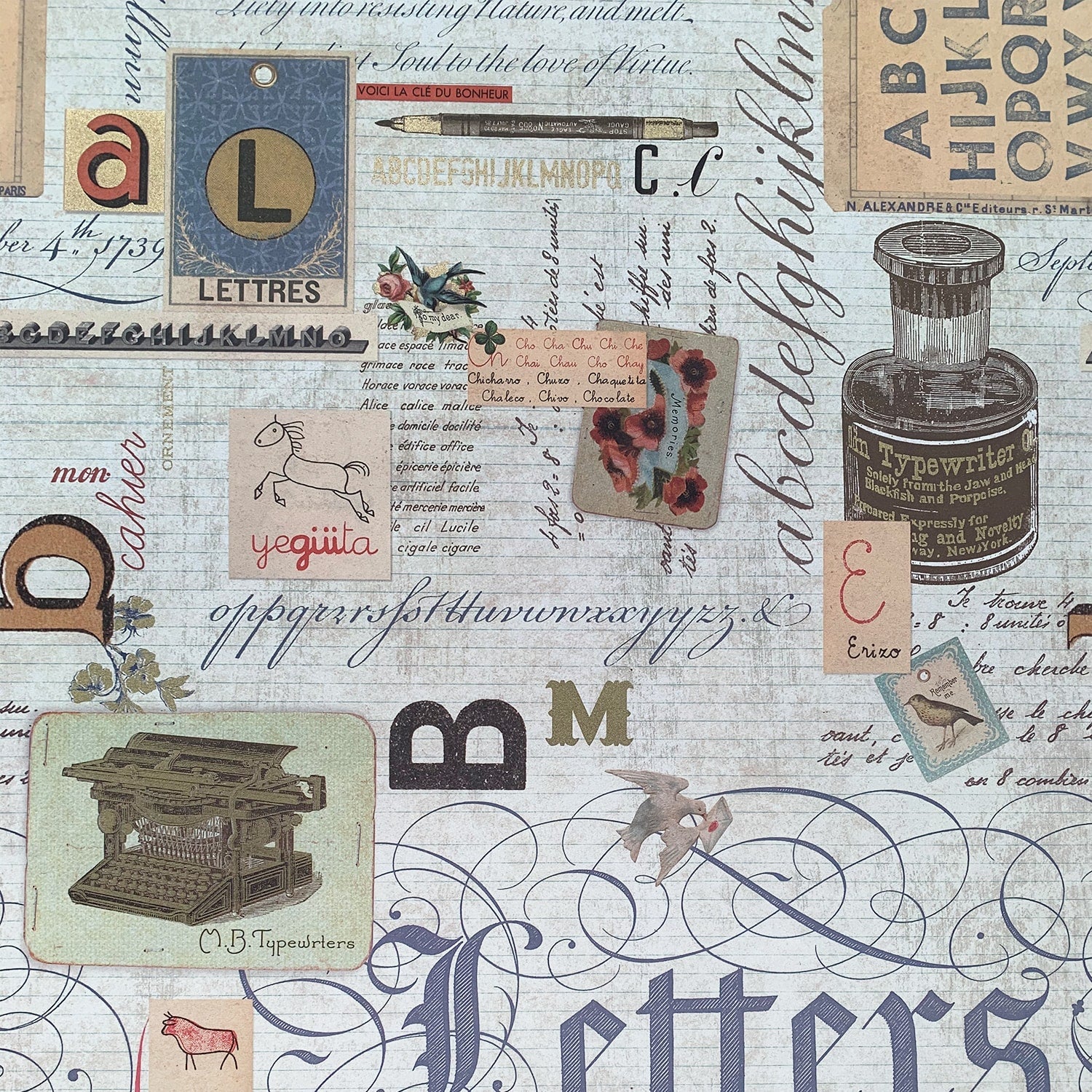 ROSSI Decorative Paper Lettres – WRITER Stationery Store