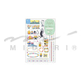 MIDORI Yuru Log Sticker 2 Sheets Cat