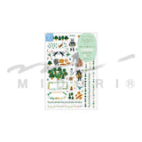 MIDORI Yuru Log Sticker 2 Sheets Forest Animal