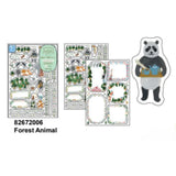 MIDORI Yuru Log Sticker 2 Sheets Forest Animal