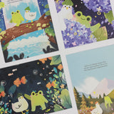 PANDA YOONG Frog & Ducky Waterfall Postcard