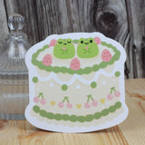 PANDA YOONG Frog Cake Die-Cut Card
