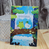 PANDA YOONG Frog & Ducky Waterfall Postcard