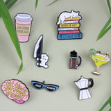 SUPA LUNA Enamel Pin Moka Coffee White