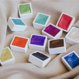 ETCHR Pearlescent Watercolours Versatile 12 Half Pan