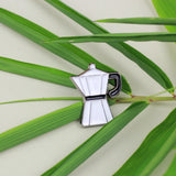 SUPA LUNA Enamel Pin Moka Coffee White