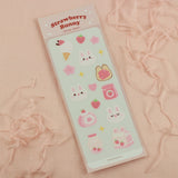 PANDA YOONG Strawberry Bunny Transparent Sticker Sheet