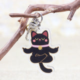 PANDA YOONG Black Cat Keychain