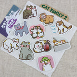 SUPA LUNA Sticker Pack Cat Family 2