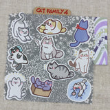 SUPA LUNA Sticker Pack Cat Family 4