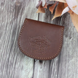 TSL Original Leather Coin Case Dark Brown