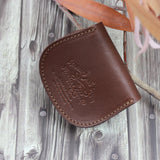 TSL Original Leather Coin Case Dark Brown