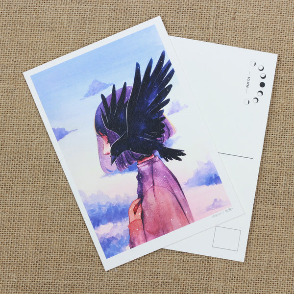 KAZEL LIM Watercolor Postcard Raven – WRITER Stationery Store