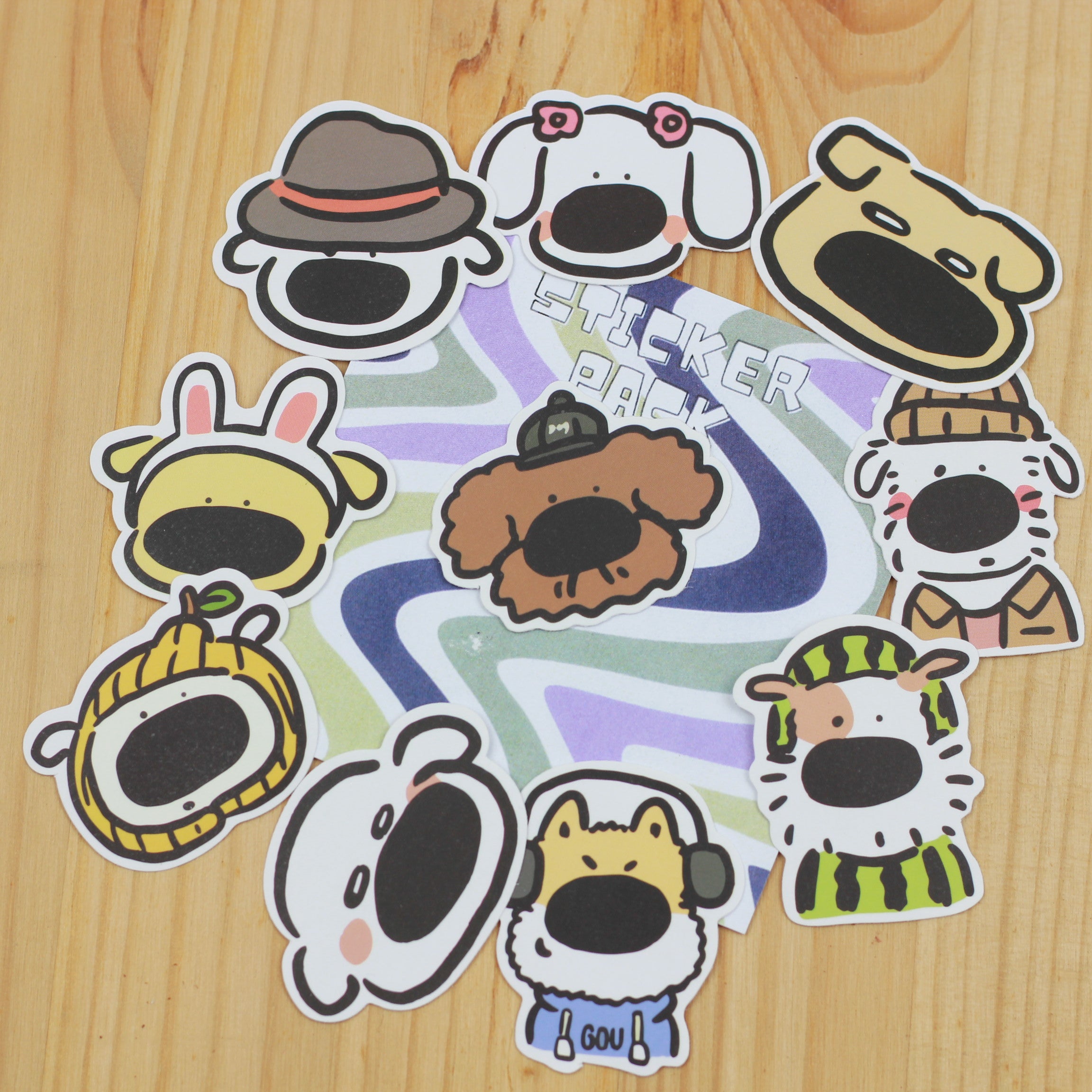 SUPA LUNA Sticker Pack Dog Family 4