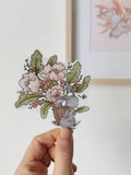 WHIMSY WHIMSICAL Sticker Rabbit's Blooming Basket