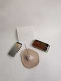 SO Incense Ritual Set Irregular Trinket Dish Beige [Forest Whisper]