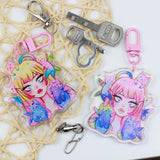 KAZEL LIM Watercolor Keychain Fairy n Cat