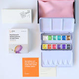 ETCHR Pearlescent Watercolours Versatile 12 Half Pan