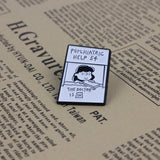 SUPA LUNA Enamel Pin Charlie Brown Psychiatric Help