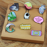 SUPA LUNA Enamel Pin Always Exhausted Ticket