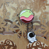 SUPA LUNA Enamel Pin Astronaut Hanging On Moon