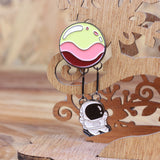 SUPA LUNA Enamel Pin Astronaut Hanging On Moon