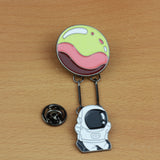 SUPA LUNA Enamel Pin Astronaut Hanging On Moon