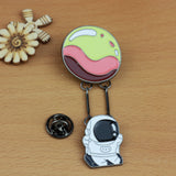 SUPA LUNA Enamel Pin Astronaut Hanging On Moon