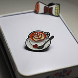 SUPA LUNA Enamel Pin Coffee Latte Art