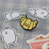 SUPA LUNA Enamel Pin Happy Croissant