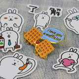 SUPA LUNA Enamel Pin I love you a waffle lot