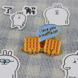 SUPA LUNA Enamel Pin I love you a waffle lot